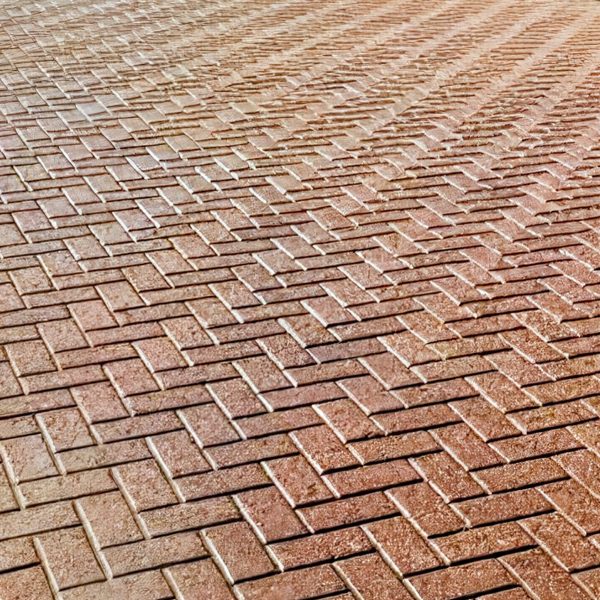 Block paving driveway after pressure washing, re-sanding and sealing